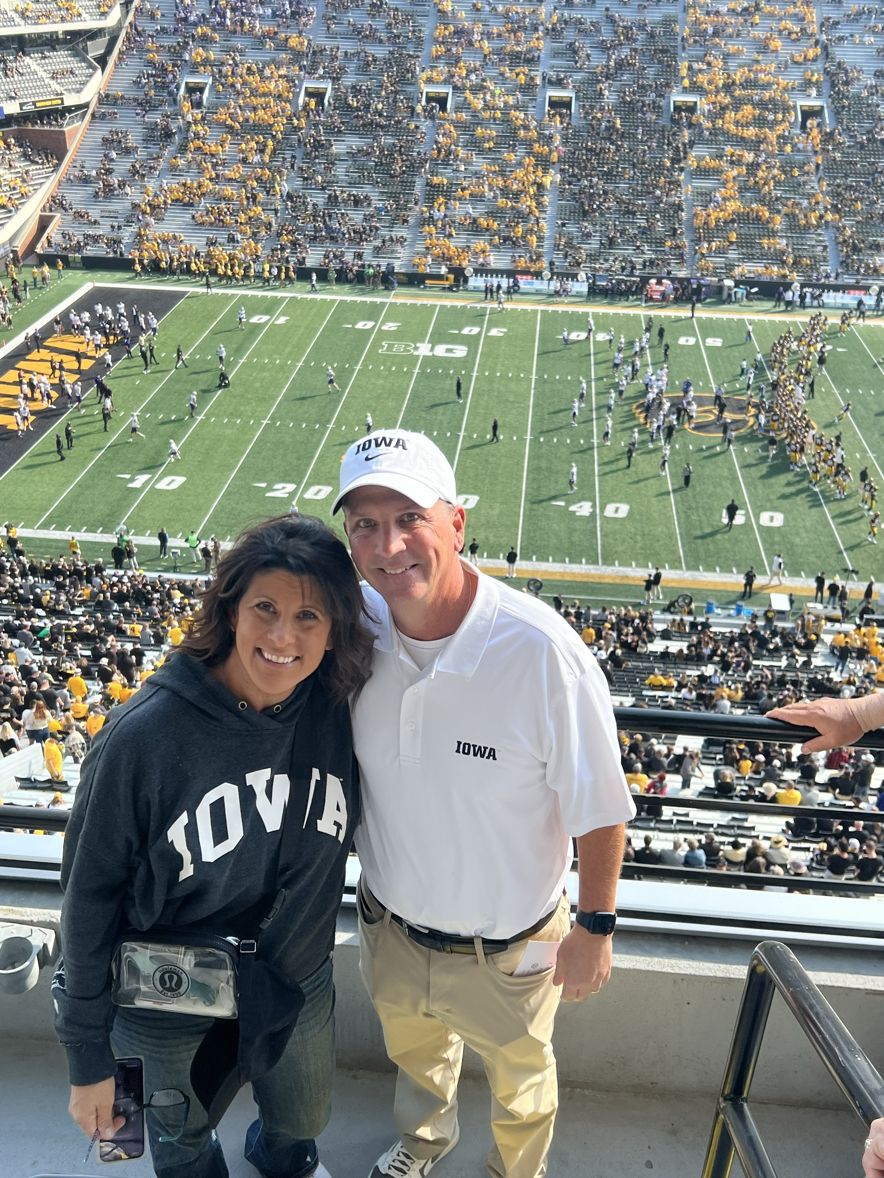 Lisa and Frank at Kinnick Stadium